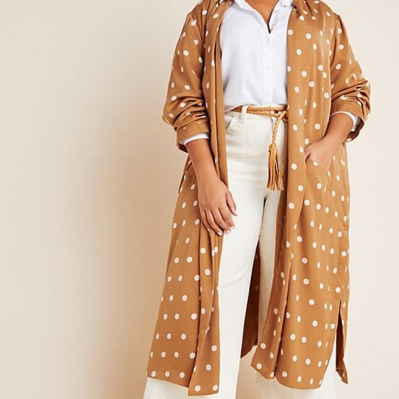 BB Dakota Jackets & Blazers - NWOT BB DAKOTA Deedra Duster Tan/Cream Dot